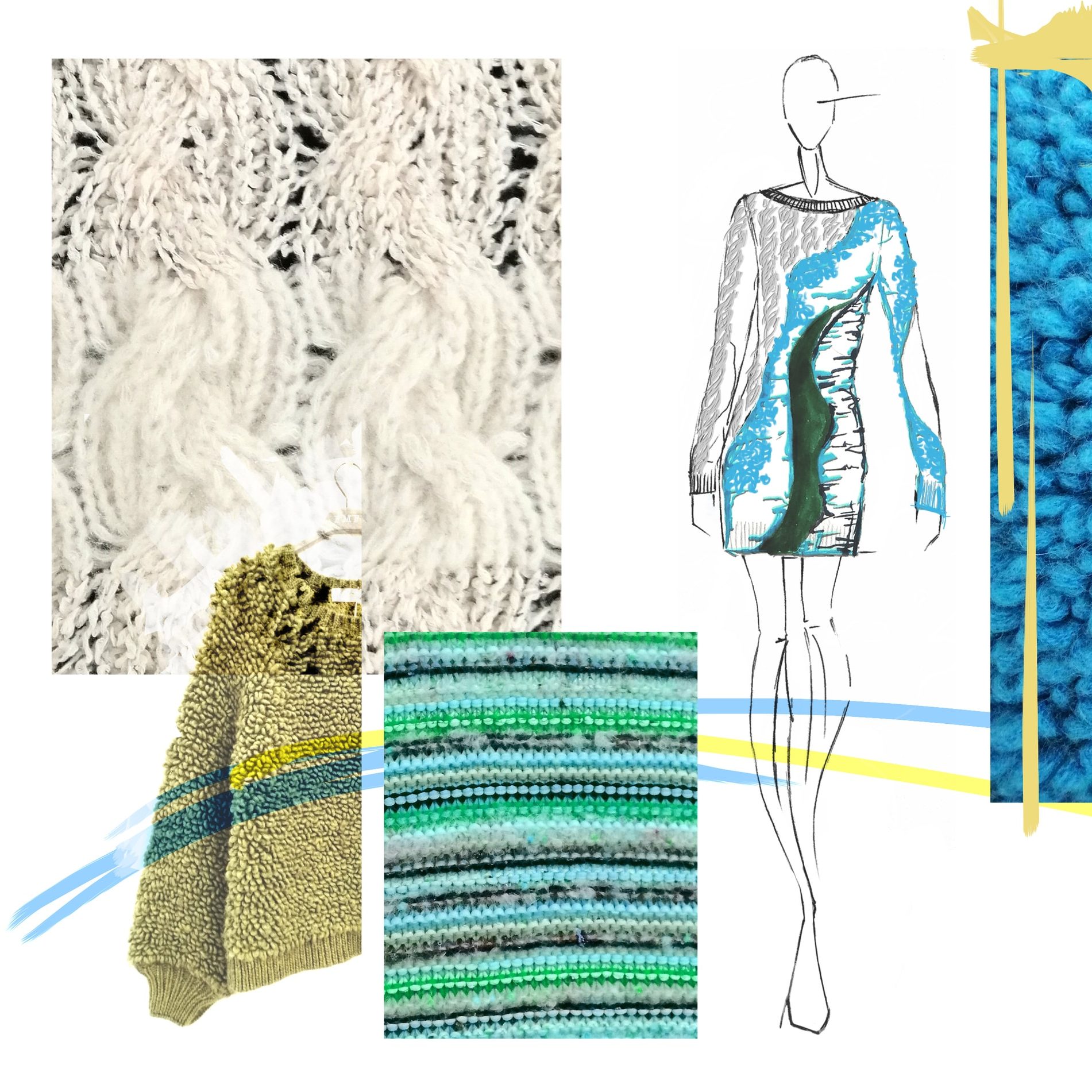 processo creativo nella maglieria moodboard 1