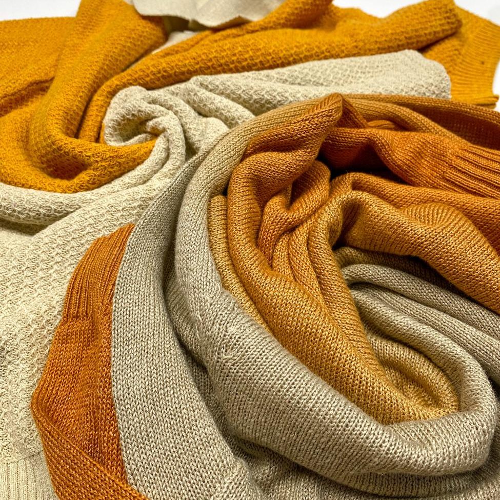 knitwear garments orange color