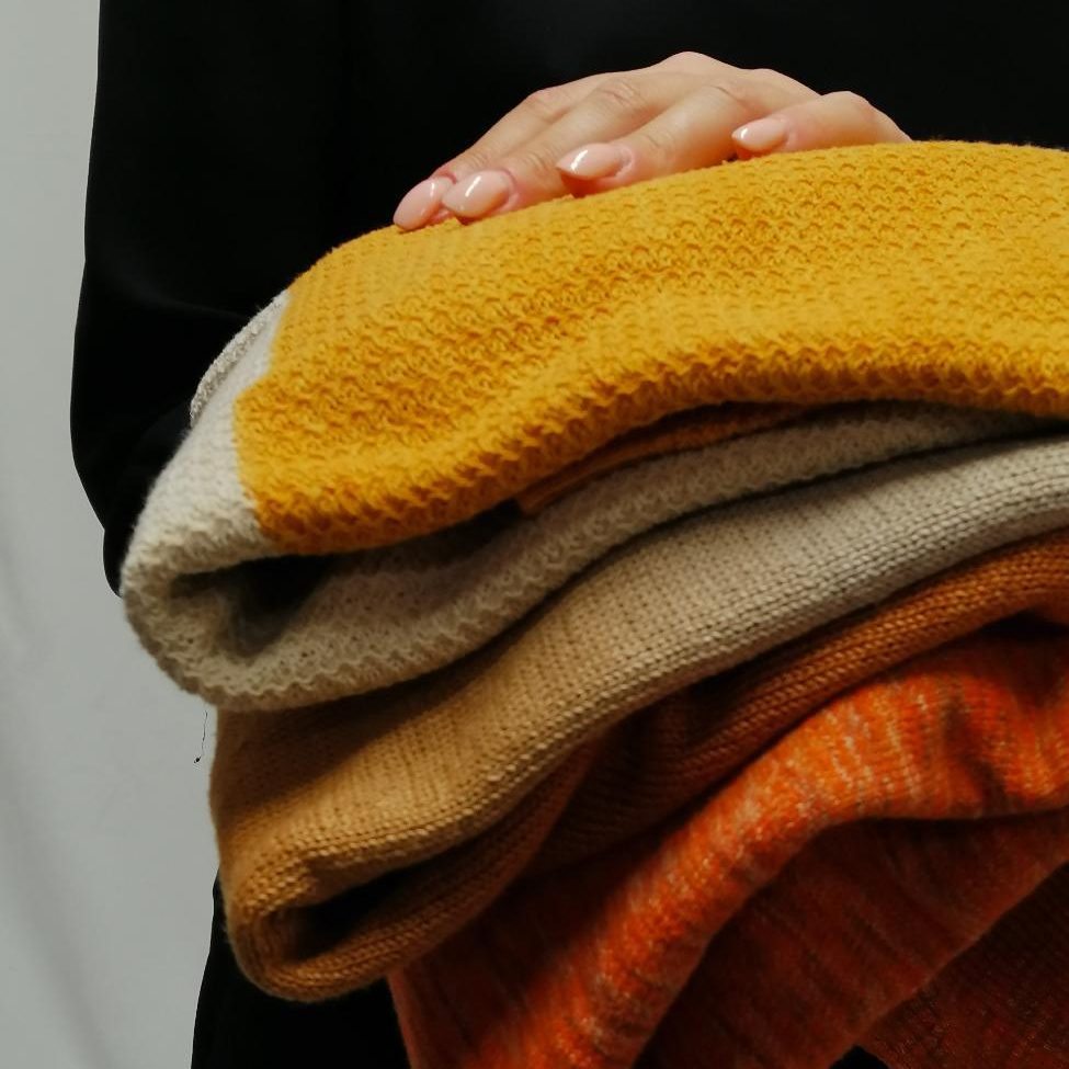 knitwear garments orange color